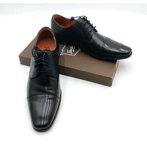 Florshein Shoe Company Black Postino Cap Toe Oxford Size 9.5 Dress Shoes Men